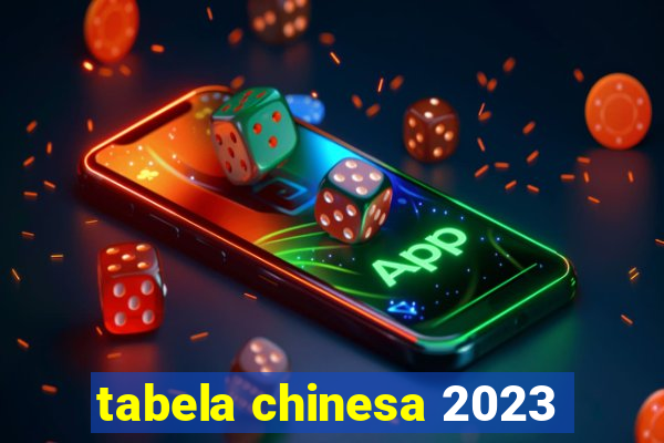 tabela chinesa 2023